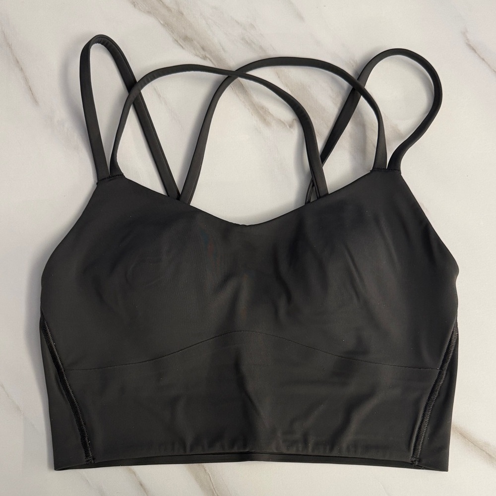 lululemon athletica dark grey Strappy Longline Sports Bra